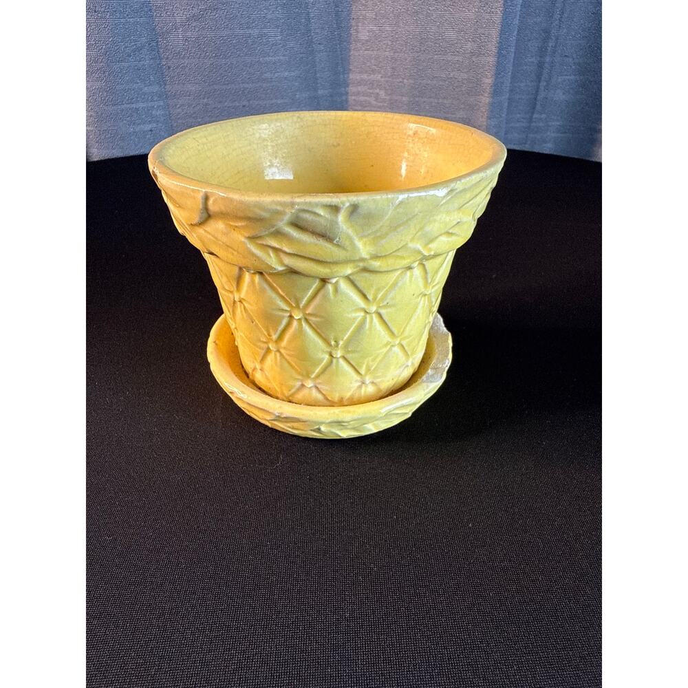 Vintage McCoy Small Yellow Planter